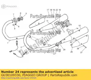 Piaggio Group GU30109330 junta - Lado inferior