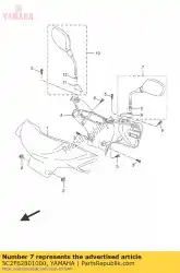 achteruitkijkspiegel a van Yamaha, met onderdeel nummer 5C2F62801000, bestel je hier online: