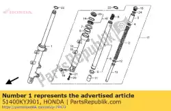 Aquí puede pedir tenedor, delantero de Honda , con el número de pieza 51400KYJ901: