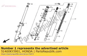 Honda 51400KYJ901 tenedor, delantero - Lado inferior