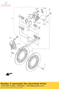 yamaha 13S2580T1000 caliper assy (left) - Bottom side