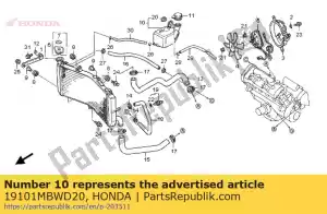 honda 19101MBWD20 tank, radiator reserve - Bottom side