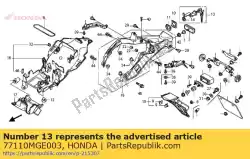 slot, stoel van Honda, met onderdeel nummer 77110MGE003, bestel je hier online: