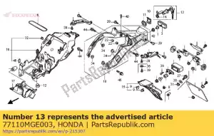 Honda 77110MGE003 slot, stoel - Onderkant