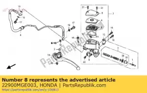 Honda 22900MGE003 comp. tubo, embreagem - Lado inferior