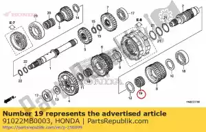 honda 91022MB0003 roulement, aiguille, 30x35x17 - La partie au fond