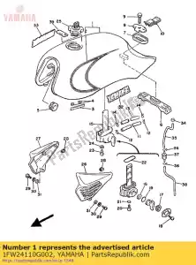 Yamaha 1FW24110G002 depósito de combustible comp. - Lado inferior