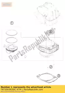 ktm 78730038200 cilindro + pistón cpl. - Lado inferior