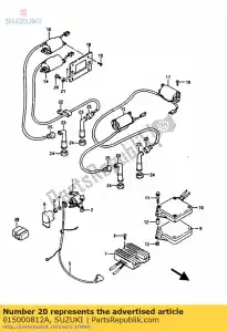 suzuki 015000812A parafuso - Lado inferior