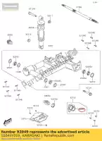 92049Y019, Kawasaki, huile de phoque, 38.2x47x6 kvf300ccf kawasaki  brute force kvf 300 2012 2013 2015 2016 2017 2018 2020 2021, Nouveau