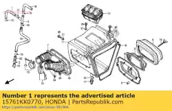 Aquí puede pedir tubo de respiración. De Honda , con el número de pieza 15761KK0770: