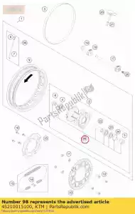 ktm 45210015100 rear wheel rep. kit 50 sx 15 - Bottom side