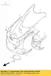 suzuki 6827534E10M4R tape,cowling bo - Bottom side