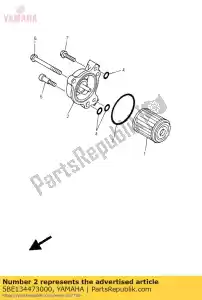 yamaha 5BE134473000 deksel, olie-element - Onderkant