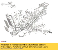 AP8132124, Aprilia, houder voetsteun passagier links, Nieuw