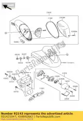 Aquí puede pedir collar kdx250-e1 de Kawasaki , con el número de pieza 921431047: