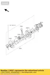 Aquí puede pedir cigüeñal, l & r kx250-n2 de Kawasaki , con el número de pieza 130375095: