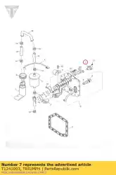 Here you can order the regulator, fuel pressure from Triumph, with part number T1241093: