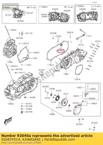 kawasaki 92045Y014 kogellagers, 6005llu kvf300ccf - Onderkant