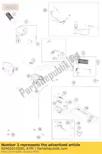 ktm 60402010000 aperto de torção do acelerador - Lado inferior