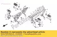 50625MCB610, Honda, holder, l. step honda xl 650 2000 2001 2002 2003 2004 2005 2006, New