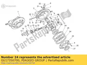 Piaggio Group GU17350700 gasket - Bottom side