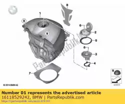 Qui puoi ordinare serbatoio carburante - racingred da BMW , con numero parte 16118529242: