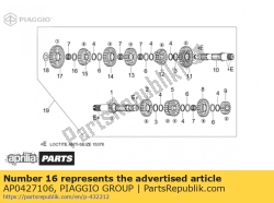 Aprilia AP0427106, Sluitring 25,3x33,5, OEM: Aprilia AP0427106