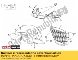 Aprilia 899148, Carenado frontal bloqueo inferior, OEM: Aprilia 899148