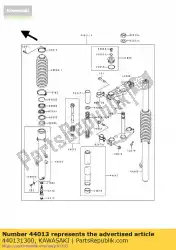 Qui puoi ordinare forcella-tubo interna kdx200-f1 da Kawasaki , con numero parte 440131300: