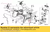 17541MJPG50, Honda, chiusura, doppia chiusura (8x25) honda  1000 1100 2017 2018 2019 2020, Nuovo