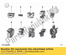 Here you can order the fixing clamp - zns3 from BMW, with part number 12127669013: