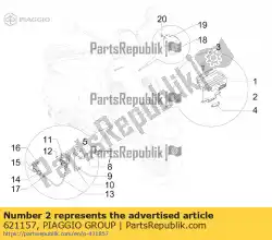 steunbeugel voor spanningsregelaar van Piaggio Group, met onderdeel nummer 621157, bestel je hier online:
