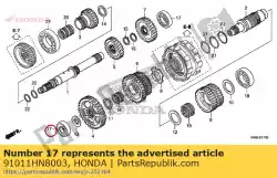 Aqui você pode pedir o rolamento, esfera radial especial, 6004 em Honda , com o número da peça 91011HN8003: