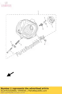 yamaha 5C2H43102000 conjunto da unidade do farol - Lado inferior