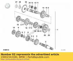 Here you can order the countershaft - 12 z            (to 08/2000) from BMW, with part number 23002343180: