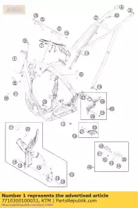 ktm 7710300100033 frame black 'ga11 - Bottom side