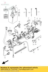 label, let op m van Suzuki, met onderdeel nummer 3885209F30, bestel je hier online: