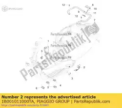 Tutaj możesz zamówić spoiler pok? Adowy l. Od Piaggio Group , z numerem części 1B001011000TA: