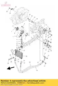 Yamaha 4WV133290000 gasket, pump cover - Bottom side