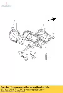 suzuki 3415001H00 caja superior - Lado inferior