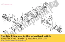 Here you can order the ring set, piston (0. 75) from Honda, with part number 13041MCA306: