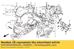 Aquí puede pedir cubierta, l. Carenado superior * nh437m * (nh437m mat ray silver) de Honda , con el número de pieza 64596MATB90ZA: