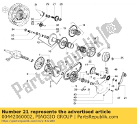 00442060002, Aprilia, rondelle d6, Nouveau