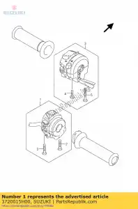 Suzuki 3720015H00 switch assy,han - Bottom side
