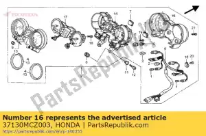 honda 37130MCZ003 deksel, meter buiten - Onderkant