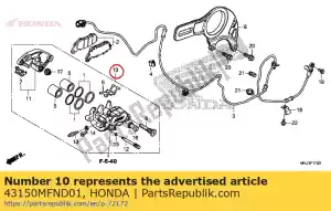 Honda 43150MFND01 étrier sous-ensemble., rr. br - La partie au fond