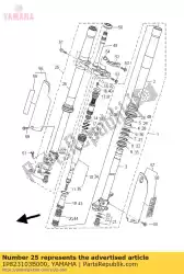 Aqui você pode pedir o conjunto do garfo dianteiro (r. H) em Yamaha , com o número da peça 1P823103B000: