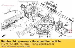 Here you can order the oil seal, 42x51x7 from Honda, with part number 91271HC4004: