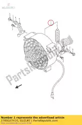 Aqui você pode pedir o conjunto de ventilador, radiador em Suzuki , com o número da peça 1780027H10: